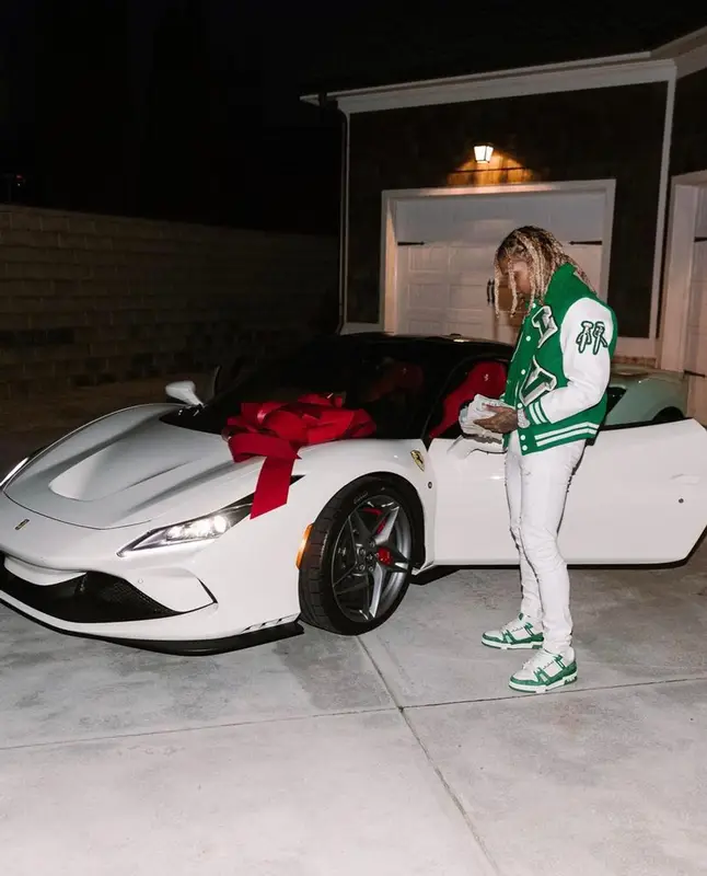 Lil Durk outfit in Louis Vuitton and Monfrere, 2022