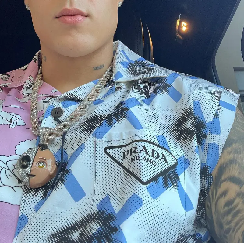 Lunay outfit in Prada and Louis Vuitton, 2022