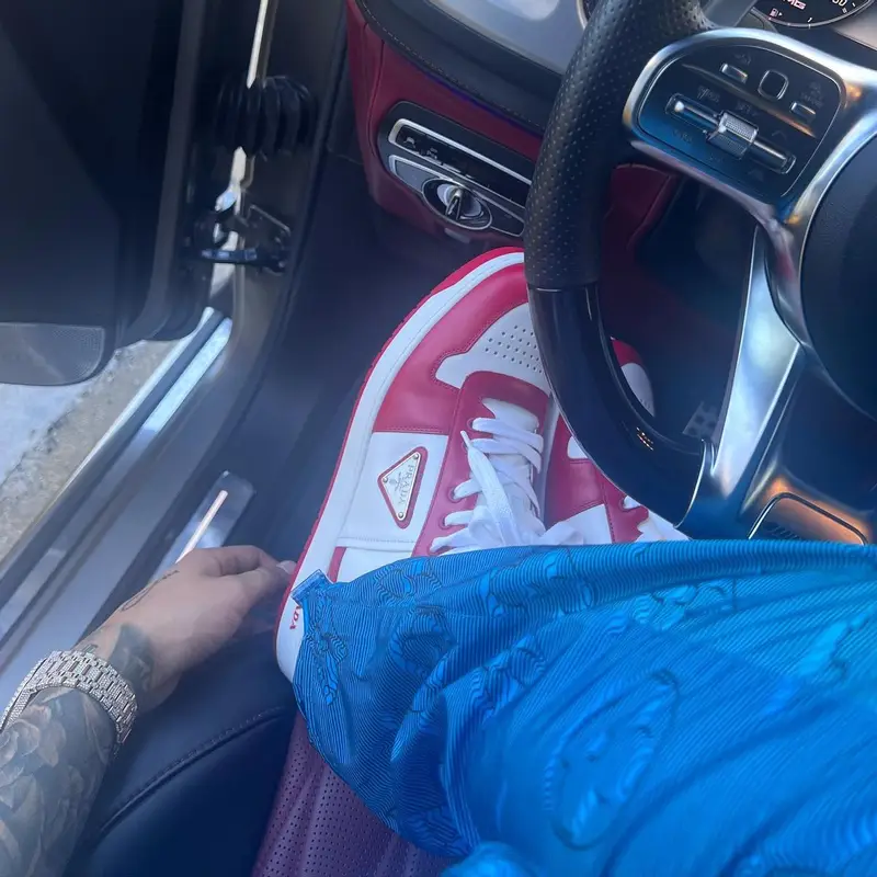Lunay outfit in Prada and Louis Vuitton, 2022