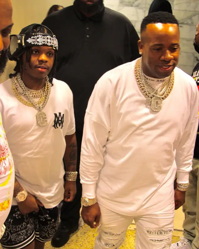 Yo Gotti outfit in Palm Angels, Amiri, and Off-White, 2022