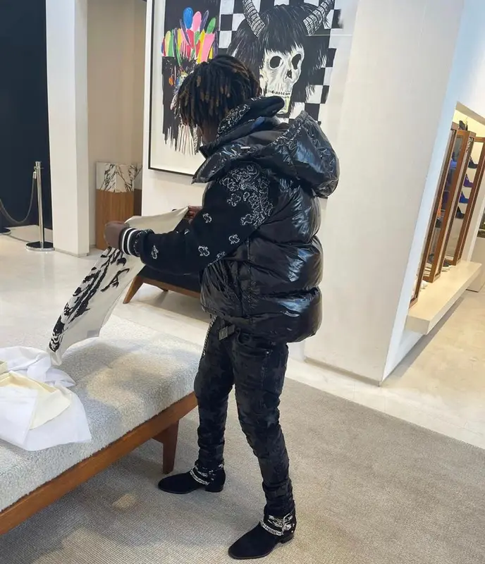 Jackboy outfit in Amiri and Chemist, 2022