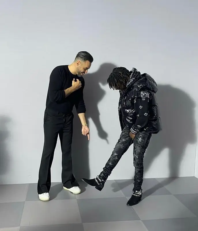 Jackboy outfit in Amiri and Chemist, 2022