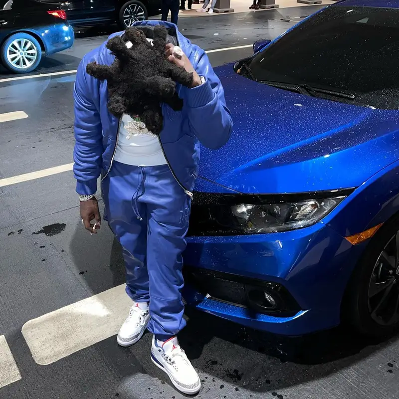 Kodak Black outfit in Amiri and Jordan, 2022