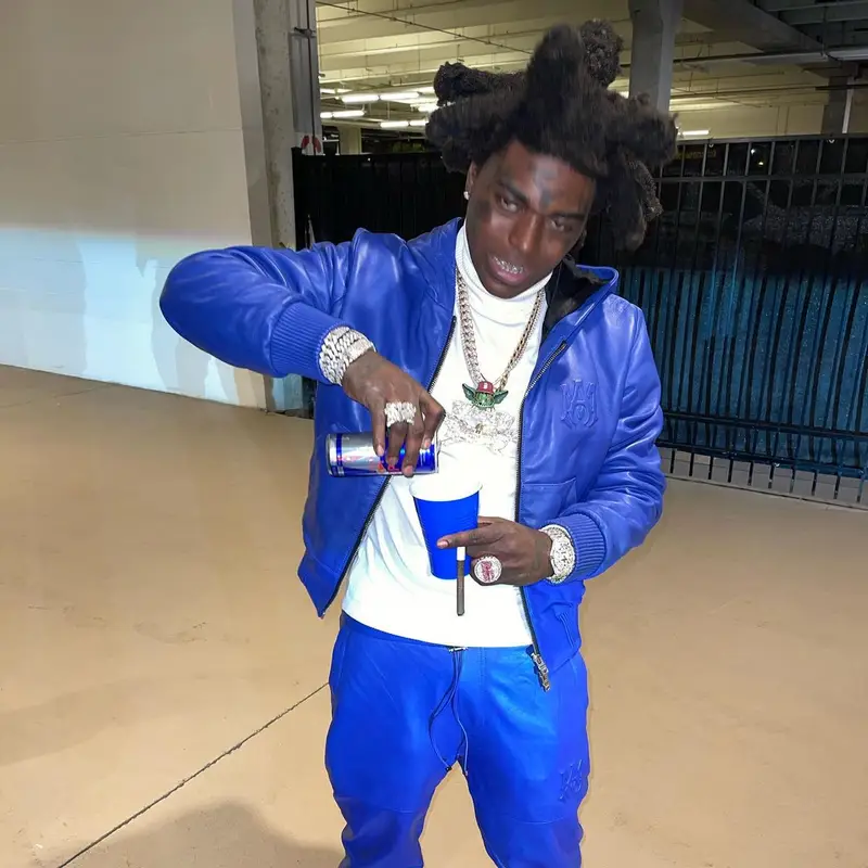 Kodak Black outfit in Amiri and Jordan, 2022