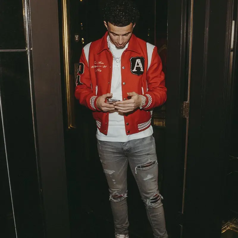 Curtis Jones outfit in Amiri and Nike, 2022
