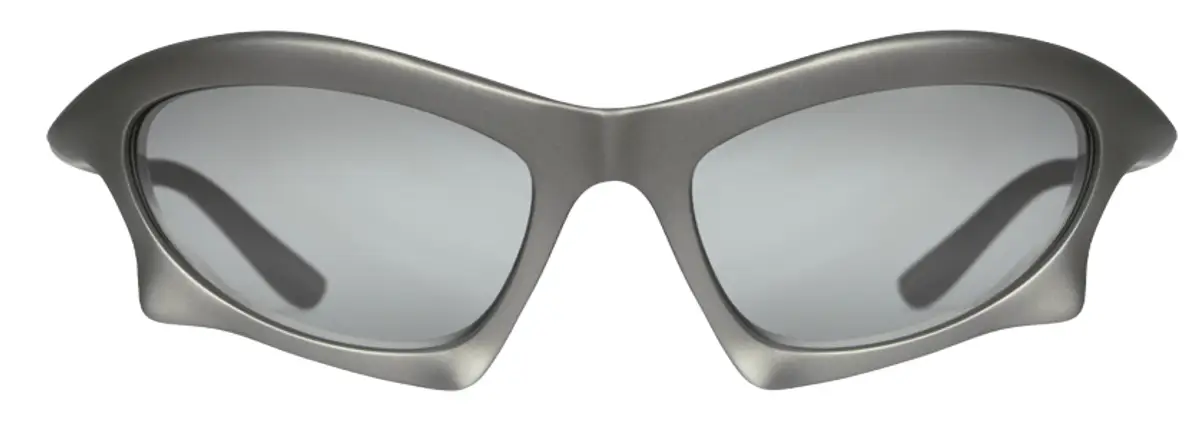 Balenciaga Bat Rectangle Silver Sunglasses | WHAT'S ON THE STAR?