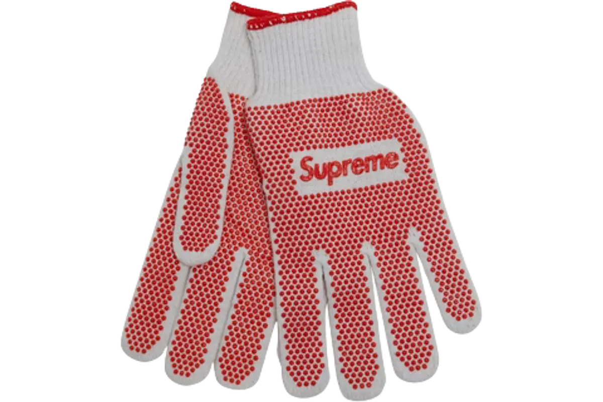 Supreme White Grip Work Gloves  $33