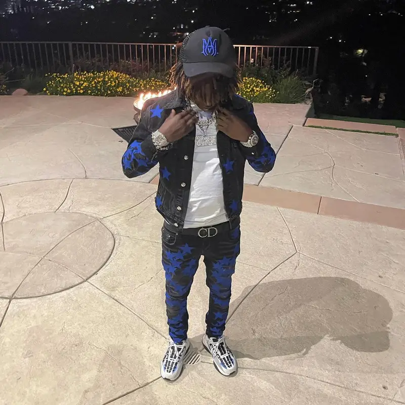Jackboy outfit in Chemist and Amiri, 2022