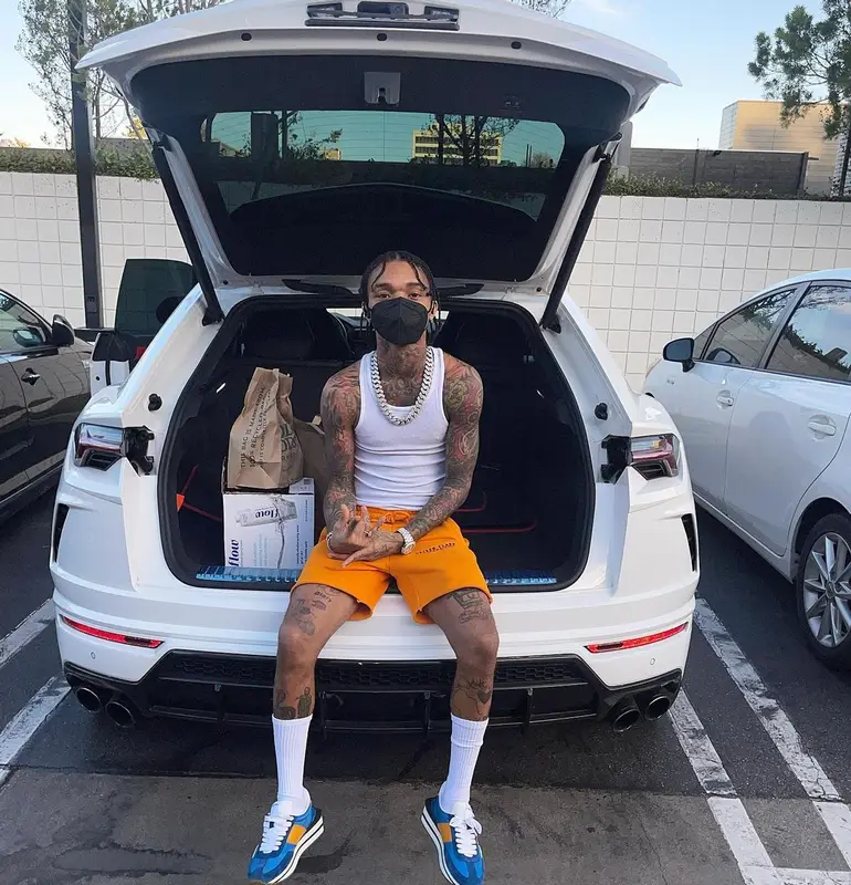 Swae Lee outfit in Calvin Klein, Keiser Clark, and Tom Ford, 2022