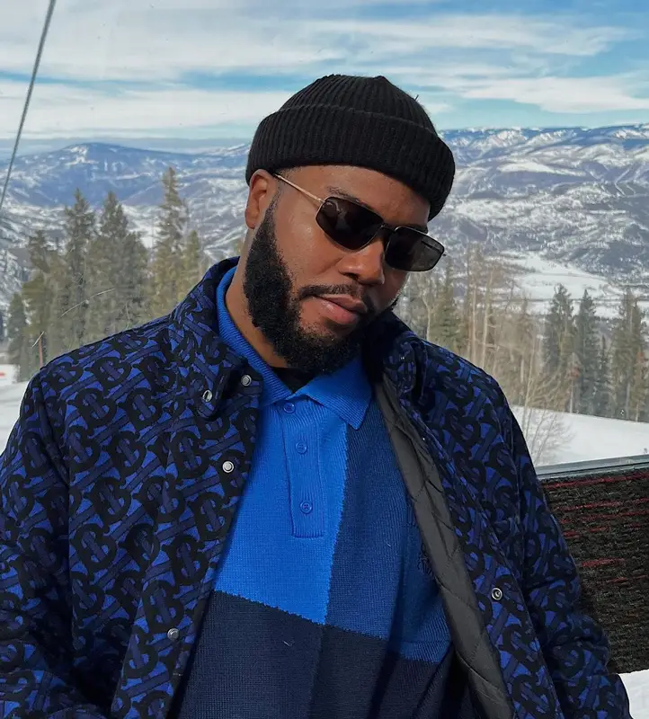 Khalid outfit in Burberry, Loewe, and Kenzo, 2022