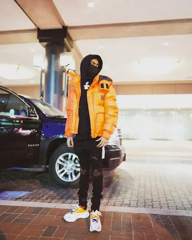 Lil Poppa outfit in Amiri and Dior, 2022