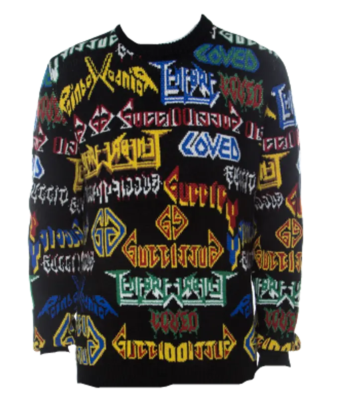 Gucci Black Wool Intarsia Knit Sweater $591