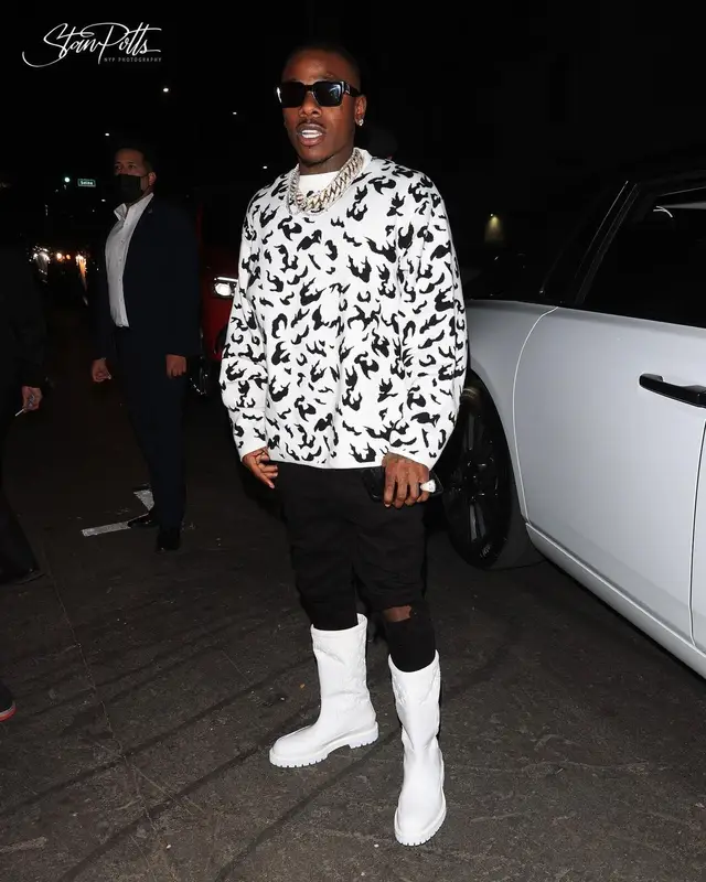 DaBaby outfit in LVXWA, Amiri, and Louis Vuitton, 2022