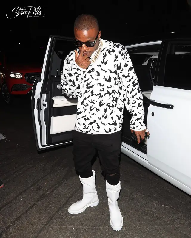 DaBaby outfit in LVXWA, Amiri, and Louis Vuitton, 2022