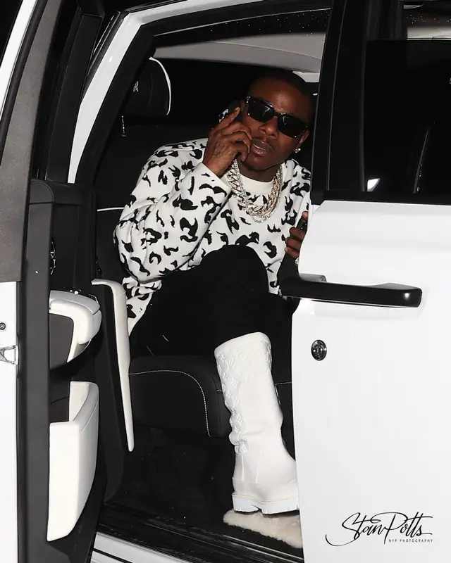 DaBaby outfit in LVXWA, Amiri, and Louis Vuitton, 2022