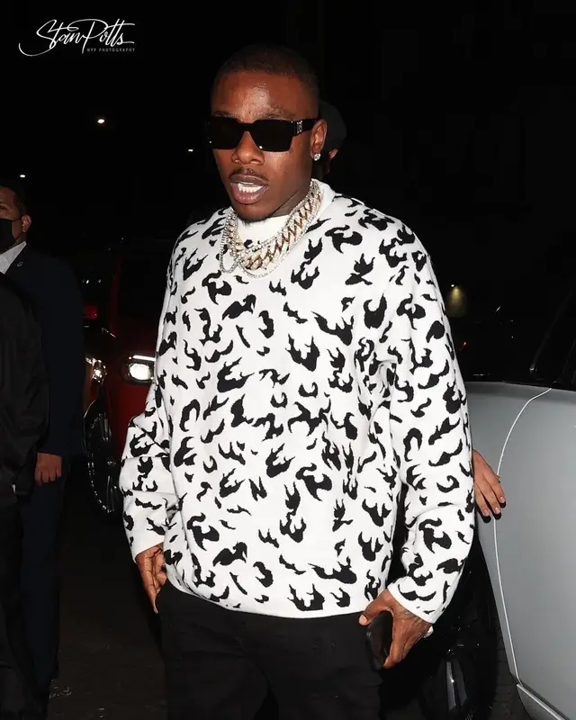 DaBaby outfit in LVXWA, Amiri, and Louis Vuitton, 2022
