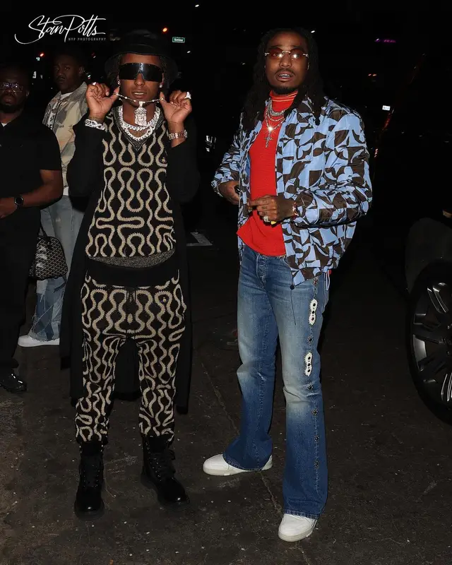 Rich The Kid outfit in Vivienne Westwood, Prada, and Rick Owens, 2022