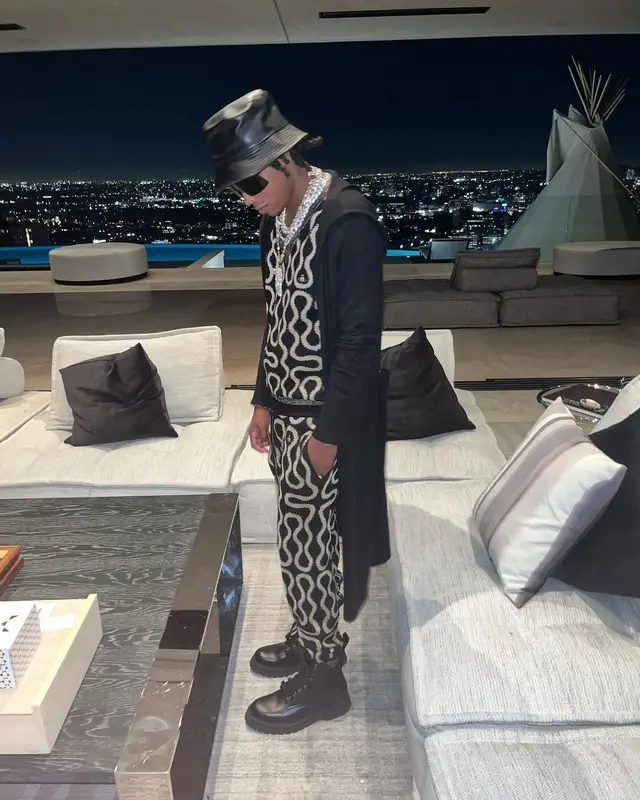 Rich The Kid outfit in Vivienne Westwood, Prada, and Rick Owens, 2022