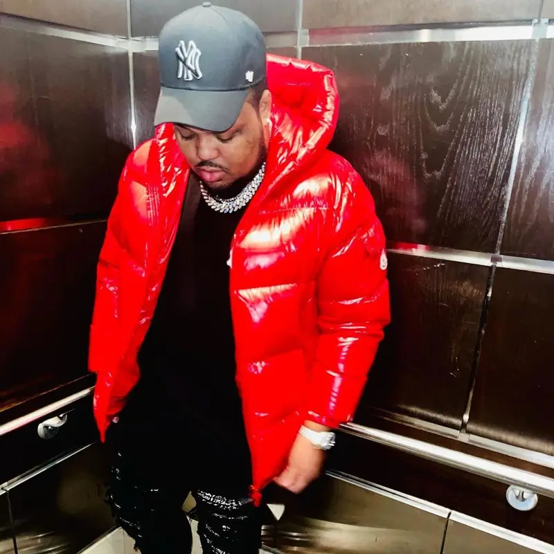 Jerry Production outfit in Moncler, Amiri, and ’47, 2021
