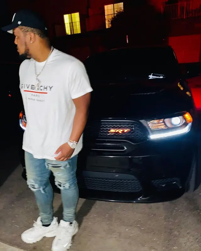 Jerry Production outfit in Givenchy, Amiri, and ’47, 2020