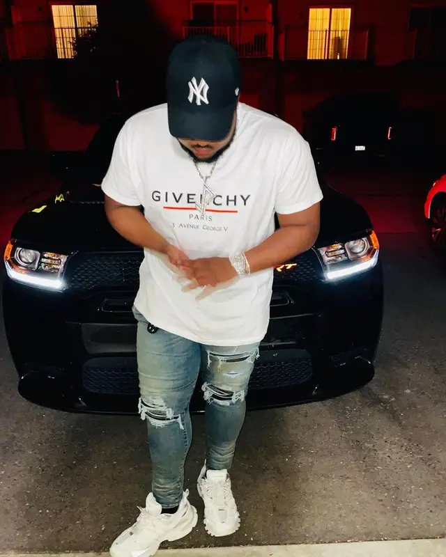 Jerry Production outfit in Givenchy, Amiri, and ’47, 2020