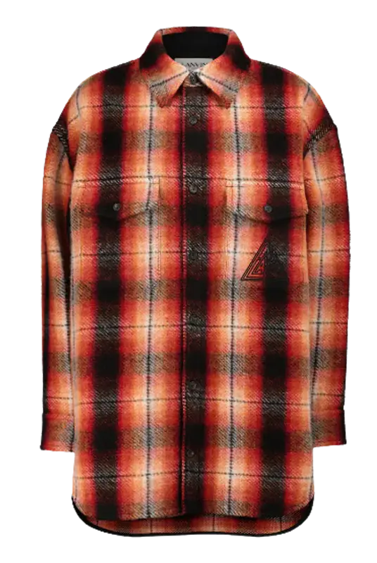 Lanvin Check Wool Overshirt $1650