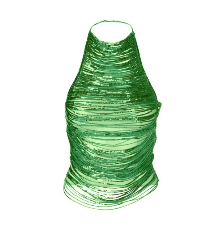 The Attico Claire Aquamarine Top $1009