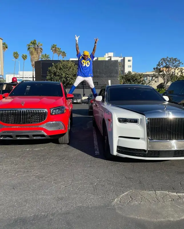 DaBaby outfit in Nike, Amiri, and NFL, 2022