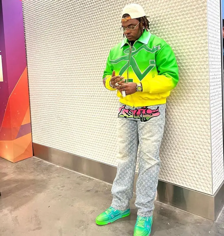 Gunna outfit in Cartier and Louis Vuitton, 2022