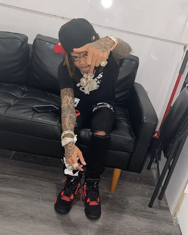 SpotemGottem outfit in Bape, Jordan, and New Era, 2022