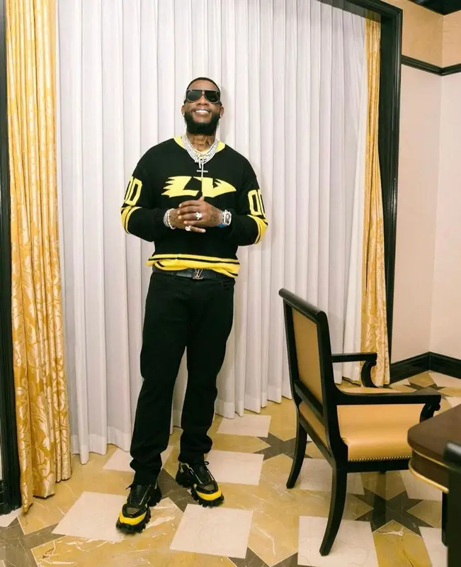 Gucci Mane outfit in Louis Vuitton and Prada, 2022