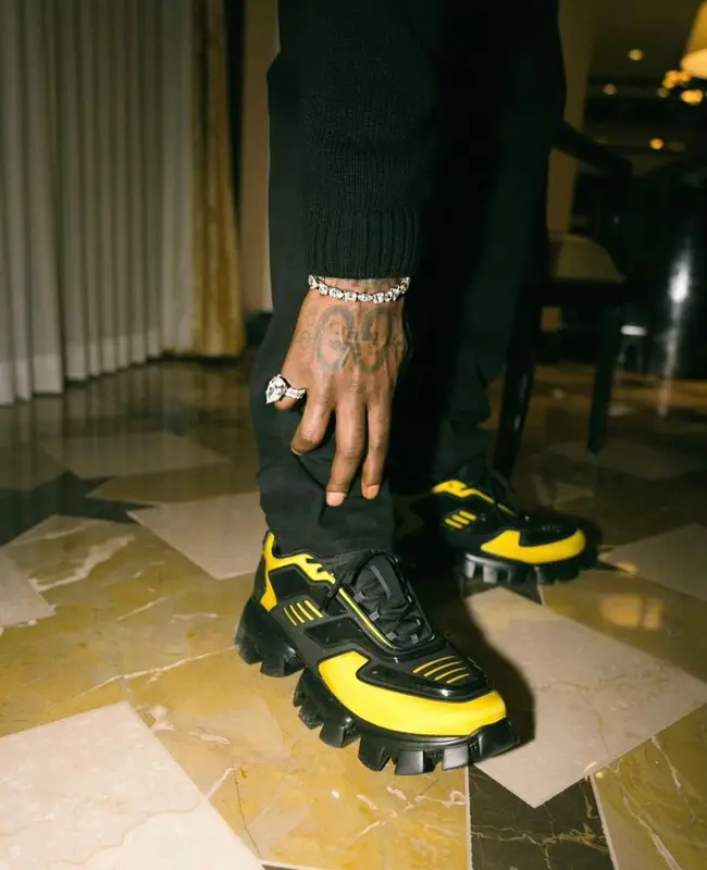 Gucci Mane outfit in Louis Vuitton and Prada, 2022
