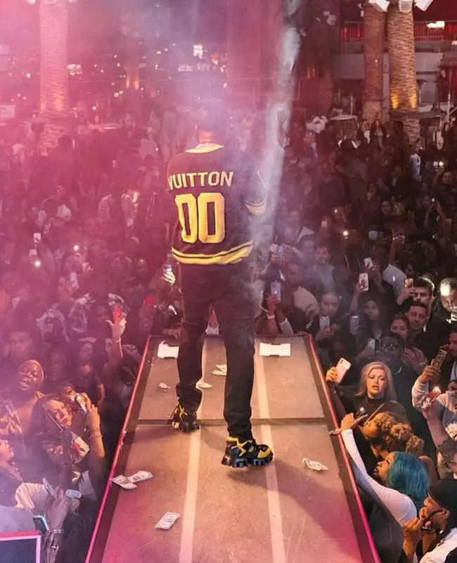 Gucci Mane outfit in Louis Vuitton and Prada, 2022