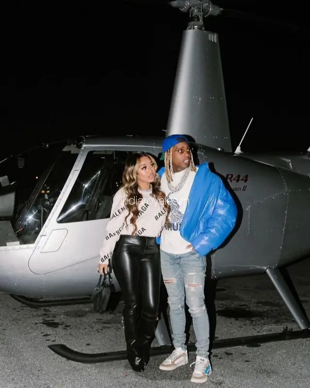 Lil Durk outfit in Yeezy, Rhude, and GAP, 2022