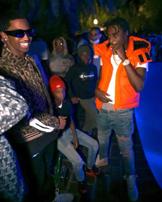 Lil Tjay outfit in Amiri, 2022
