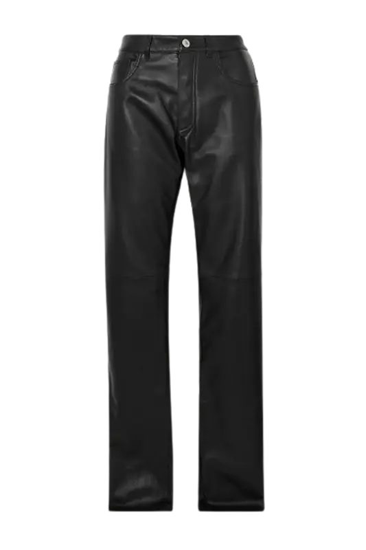 The Attico Black Straight-leg Lambskin Trousers  $1430