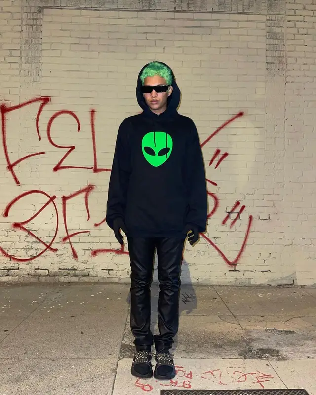Gab3 outfit in Balenciaga, Givenchy, and Rick Owens, 2022