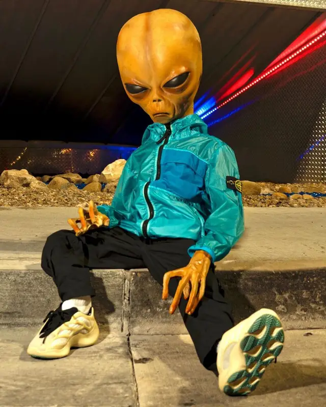 Lil Mayo outfit in Stone Island and Adidas, 2021