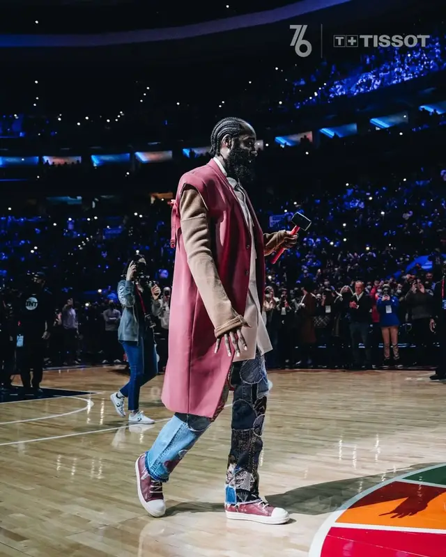 James Harden outfit in Rick Owens and Kapital, 2022