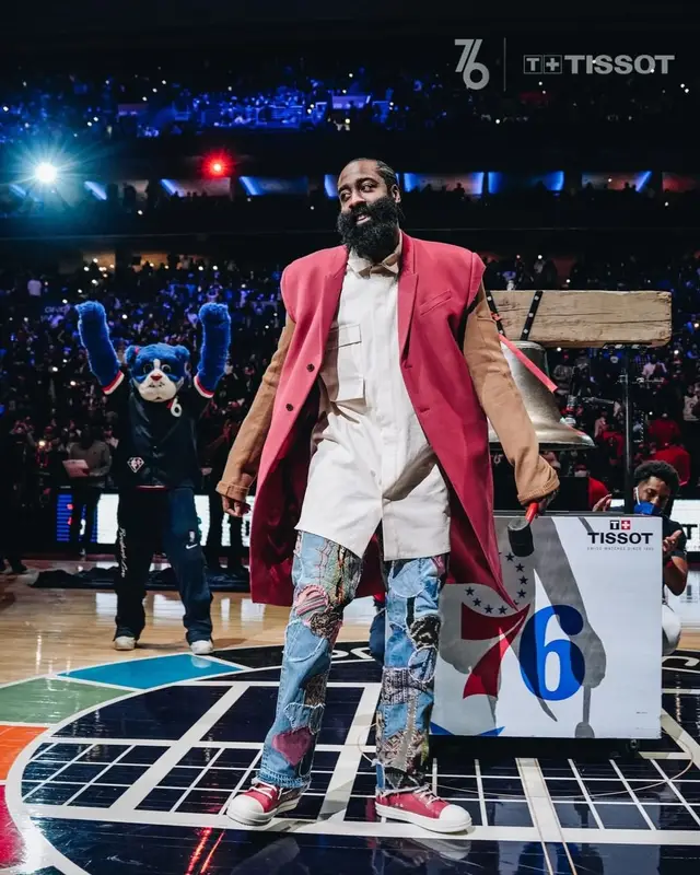 James Harden outfit in Rick Owens and Kapital, 2022
