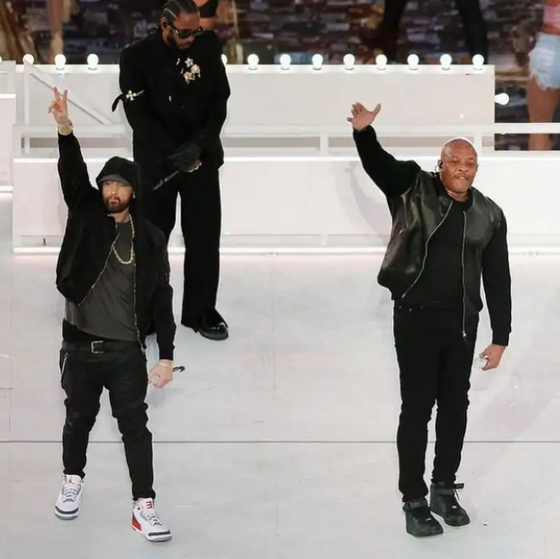 Dr. Dre outfit in Tom Ford, Amiri, and Nike, 2022