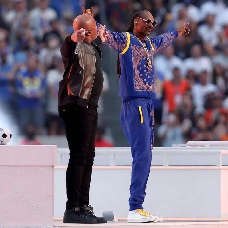 Dr. Dre outfit in Tom Ford, Amiri, and Nike, 2022