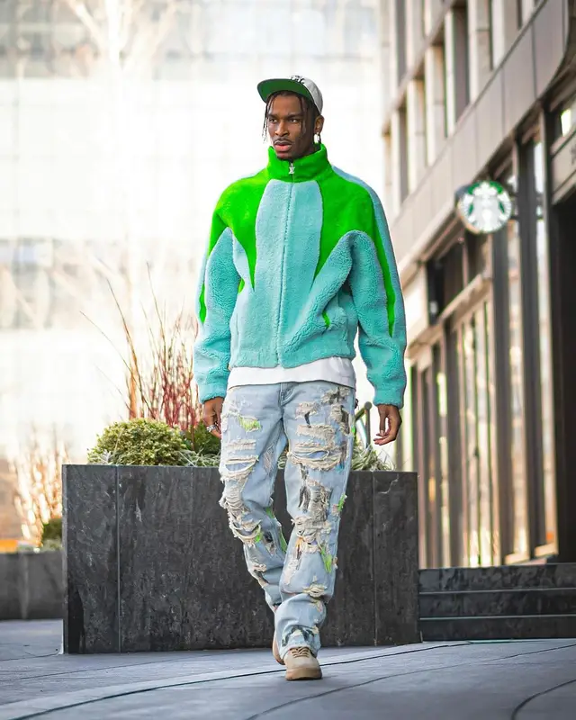 Shai outfit in Louis Vuitton, Yeezy, and Saint Michael, 2022