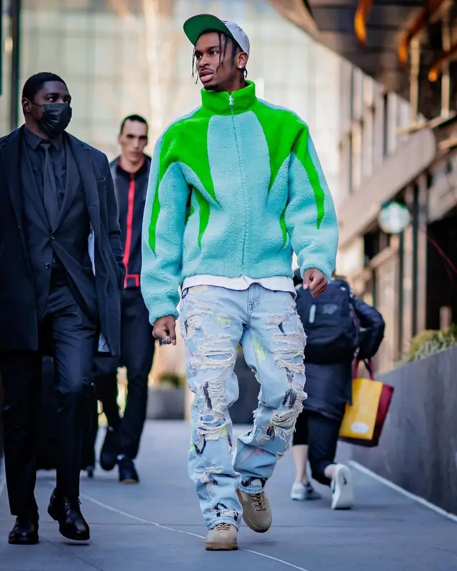 Shai outfit in Louis Vuitton, Yeezy, and Saint Michael, 2022