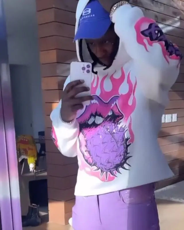 Young Thug outfit in MadMax, Whensmokeclears, and Balenciaga, 2022