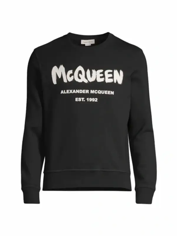 Alexander McQueen Graffiti Logo Crewneck Sweatshirt $531