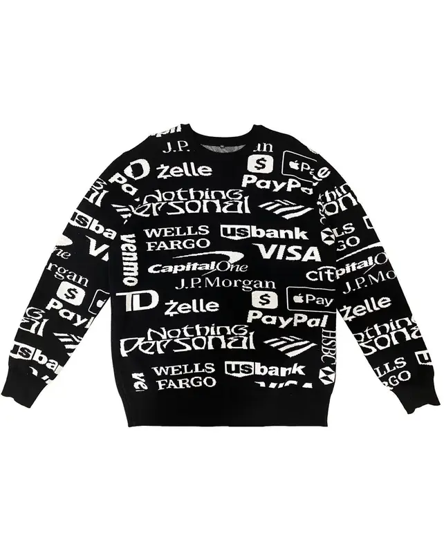 Nothing Personal Bank Logo Knitted 