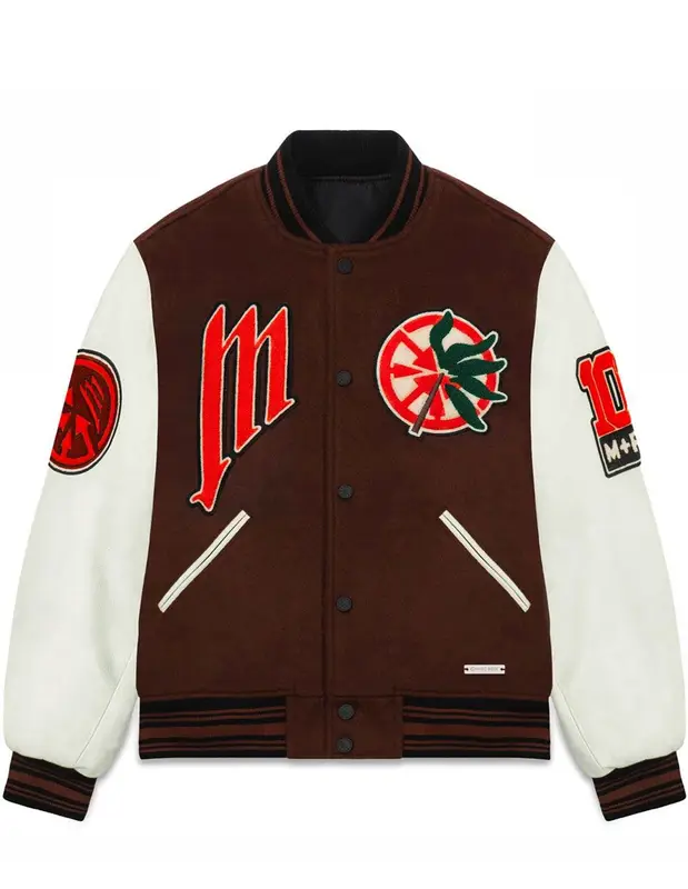 M+RC Noir Varsity Jacket Palm Marron | WHAT'S ON THE STAR?