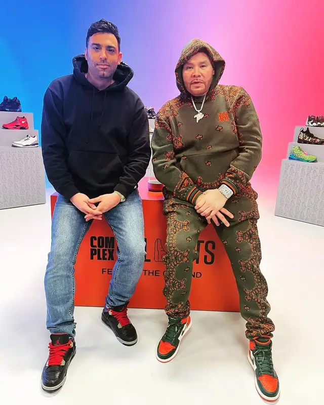 Fat Joe outfit in Amiri and Jordan, 2022