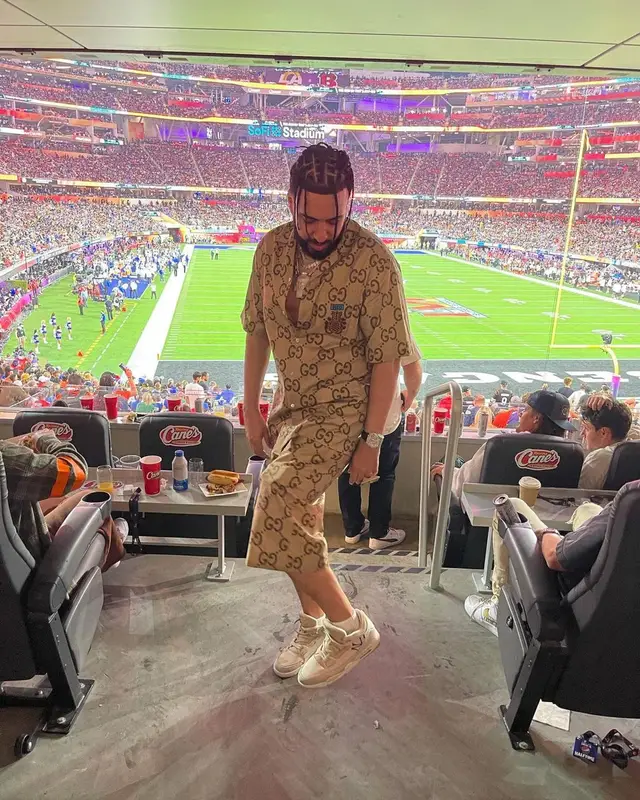 French Montana outfit in Gucci and Jordan, 2022